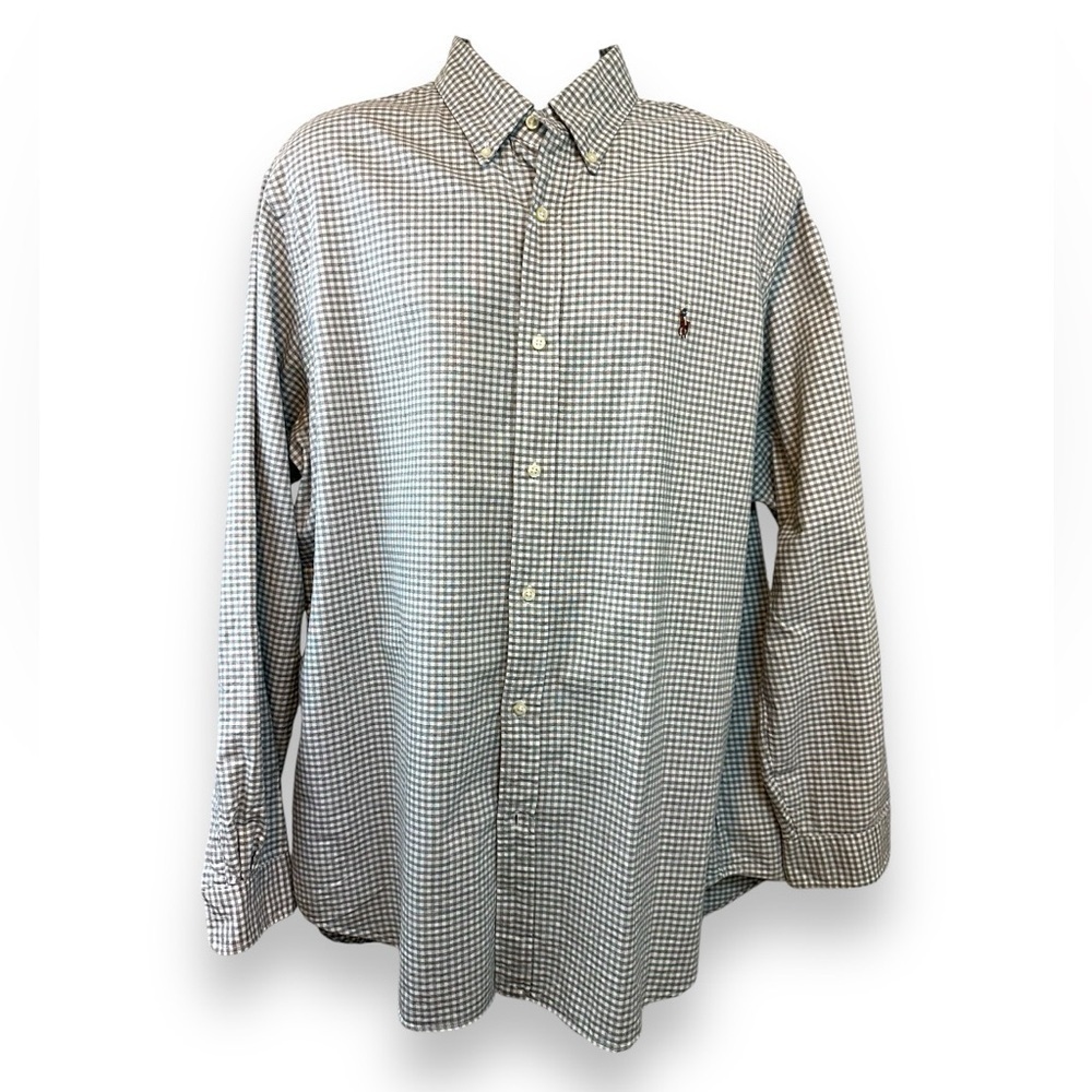 Ralph Lauren Iconic Oxford Big & Tall Men’s Size 3XL Classic Fit Gray White